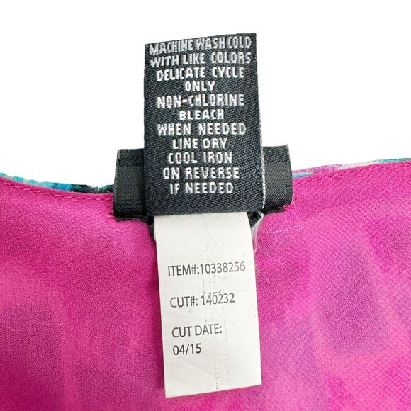 Torrid Tank Top Womens Size 3X Geometric Multicolor Print Solid Pink Underlayer - Picture 5 of 9